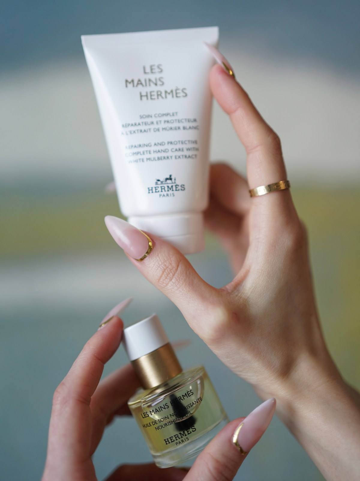 Hermès Paris DIY Manicure & Chanel Nails – Stiletto, Extension, and Golden&nbsp;Accents.